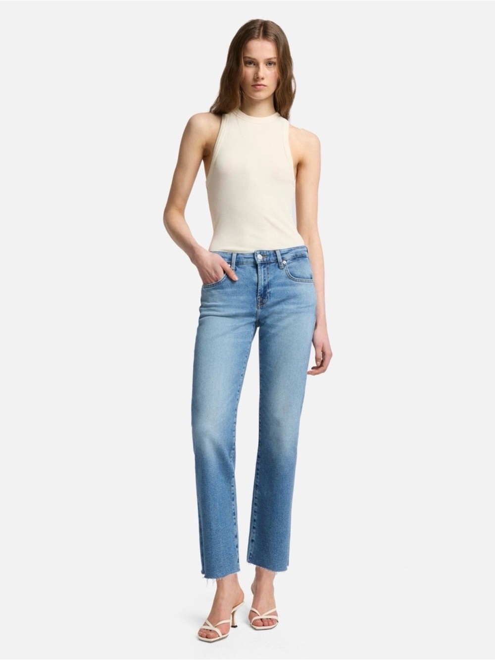 7 For All Mankind CALIE STRAIGHT ANKLE in Luxe Vintage